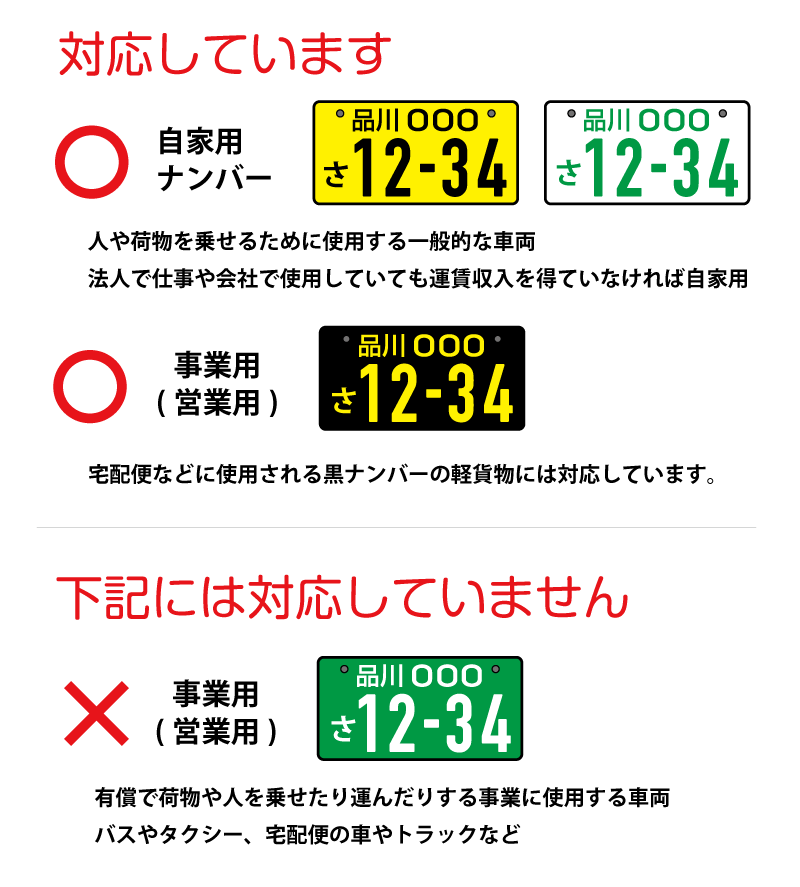 事業用車両 いわゆる営業ナンバー 緑ナンバー 黒ナンバー の車検も可能ですか さくら車検