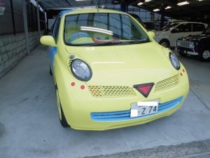 ふなっしーカーの車検整備と新規登録をしました さくら車検 ブログ 整備レポート