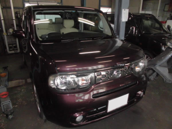 日産キューブ フォグランプレンズASSY 交換 | さくら車検‐ブログ