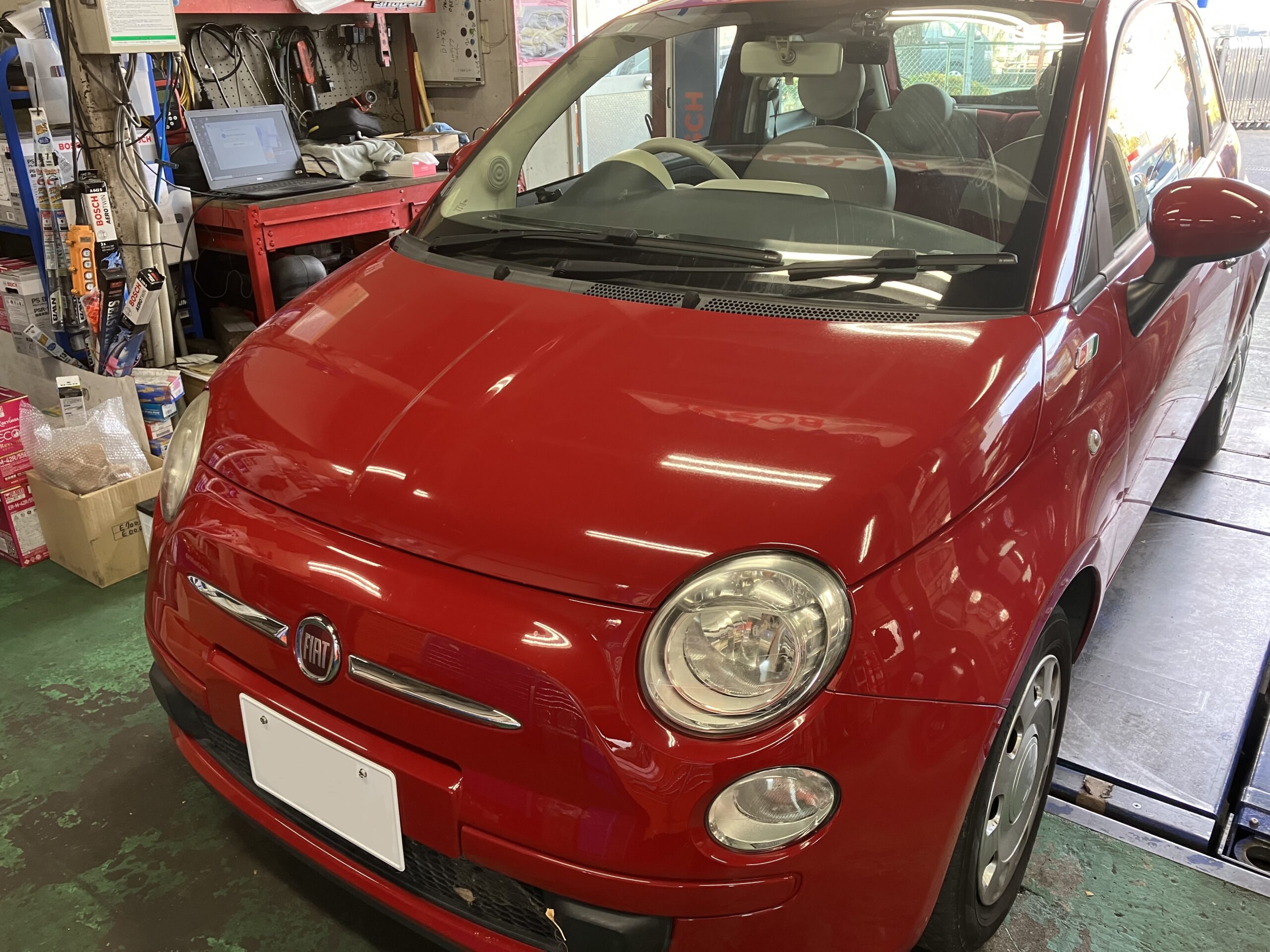 フィアット　取り付け フィアット 500 ドライブレコーダー取り付け | さくら車検‐ブログ