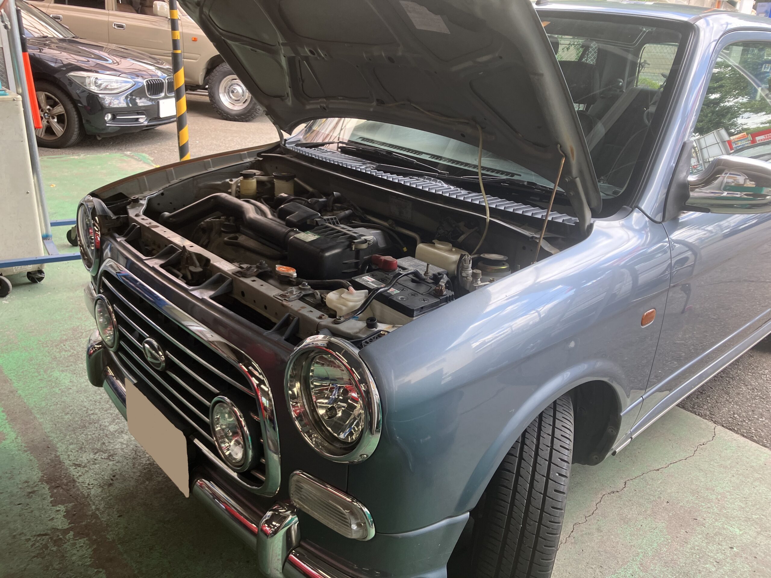 ダイハツ ミラジーノ ステアリングラックブーツ交換 | さくら車検